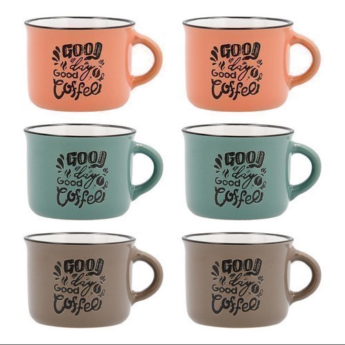 SET 6 TAZAS CAFE QUID FRAPPE DECO 8CL